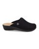 Immagine di FLY FLOT - Ciabatta nera da donna in rete elastica con sottopiede in VERA PELLE, MADE IN ITALY