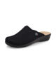 Immagine di FLY FLOT - Ciabatta nera da donna in rete elastica con sottopiede in VERA PELLE, MADE IN ITALY