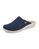 Immagine di FLY FLOT - Ciabatta blu da donna in rete elastica con sottopiede in VERA PELLE, MADE IN ITALY