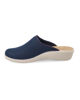 Immagine di FLY FLOT - Ciabatta blu da donna in rete elastica con sottopiede in VERA PELLE, MADE IN ITALY