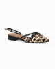 Immagine di MISS GLOBO - Ballerina slingback a punta leopardata in raso con cinturini incrociati, tacco 2CM