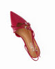 Immagine di MISS GLOBO - Ballerina slingback a punta rossa in vernice con cinturini incrociati, tacco 2CM