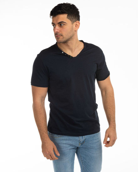 Immagine di TSHIRT MANICA CORTA SCOLLO V TAGLIO VIVO