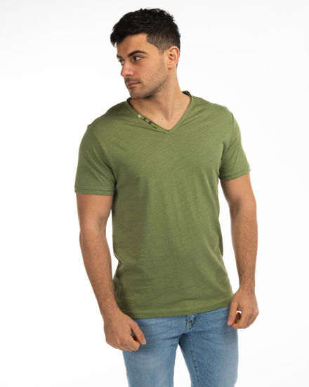 Immagine di TSHIRT MANICA CORTA SCOLLO V TAGLIO VIVO