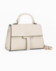 Immagine di RIFLE - Borsa a mano beige con patta e tasca posteriore, tracolla removibile