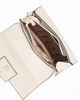 Immagine di RIFLE - Borsa a mano beige con patta e tasca posteriore, tracolla removibile