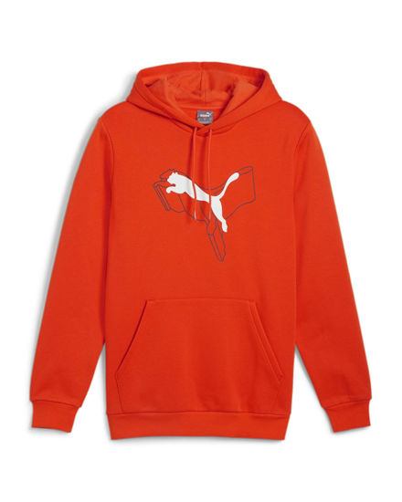 Immagine di PUMA - FELPA LOGO LAB CAT ARANCIONE CON CAPPUCCIO DA UOMO 683799-18