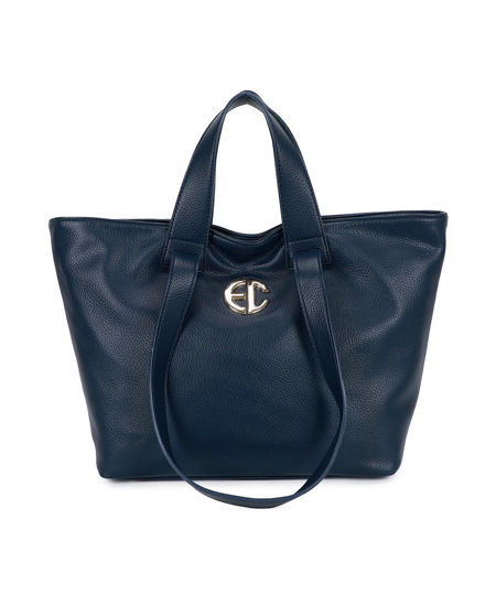 Immagine di ENRICO COVERI - Borsa shopping blu con doppi manici di due misure
