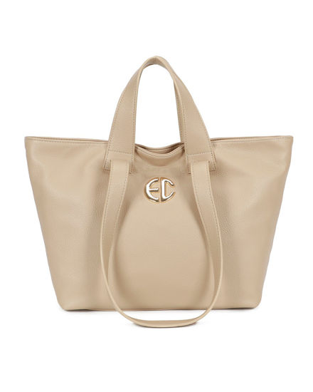 Immagine di ENRICO COVERI - Borsa shopping taupe con doppi manici di due misure