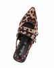Immagine di MISS GLOBO - Ballerina slingback leopardata a punta con sottopiede in memory foam e doppio cinturino con fibbia