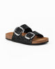 Immagine di SANA COMFORT - Ciabatta nera glitterata con sottopiede in VERA PELLE e suola antiscivolo, MADE IN ITALY