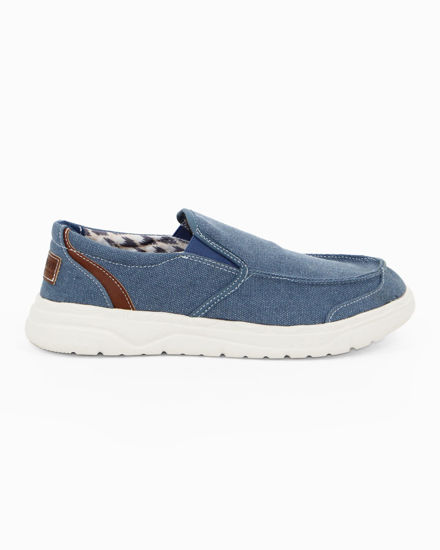Immagine di RIFLE - Mocassino jeans in tessuto da uomo