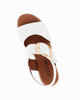 Immagine di DIVAS - Sandalo bianco con doppia fascia frontale e fibbia, zeppa 6CM