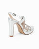 Immagine di DIVAS - Sandalo gioiello argento con strass, tacco 10CM