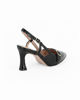 Immagine di MISS GLOBO - Décolleté slingback nera naplak con cinturino frontale, tacco 7CM - MADE IN ITALY