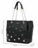 Immagine di LAURA BIAGIOTTI - Borsa shopping nera con borchie loggate