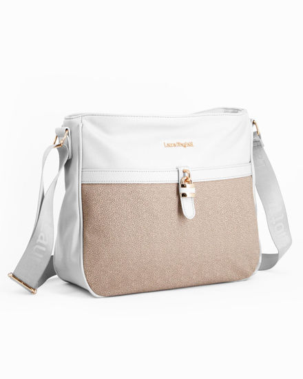 Immagine di LAURA BIAGIOTTI - Borsa tracolla bianca con lucchetto frontale