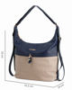 Immagine di LAURA BIAGIOTTI - Borsa/zaino blu con lucchetto frontale