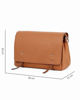 Immagine di DIVAS - Borsa cuoio VERA PELLE con patta e tracolla nastro - MADE IN ITALY