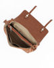 Immagine di DIVAS - Borsa cuoio VERA PELLE con patta e tracolla nastro - MADE IN ITALY