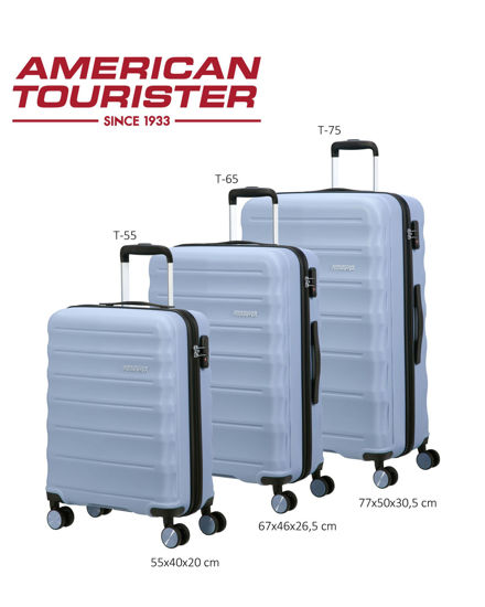 Immagine di AMERICAN TOURISTER - TROLLEY CELESTE 4 RUOTE IN ABS CON COMBINAZIONE TSA