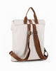 Immagine di DIVAS - Zaino beige con finiture cuoio in VERA PELLE, MADE IN ITALY