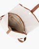 Immagine di DIVAS - Zaino beige con finiture cuoio in VERA PELLE, MADE IN ITALY