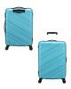Immagine di AMERICAN TOURISTER - TROLLEY AZZURRO IN ABS 4 RUOTE CON COMBINAZIONE TSA
