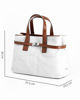 Immagine di DIVAS - Borsa due manici bianca in VERA PELLE - MADE IN ITALY