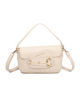 Immagine di ENRICO COVERI - Borsa a mano beige con patta e morsetto, tracolla removibile