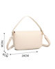 Immagine di ENRICO COVERI - Borsa a mano beige con patta e morsetto, tracolla removibile