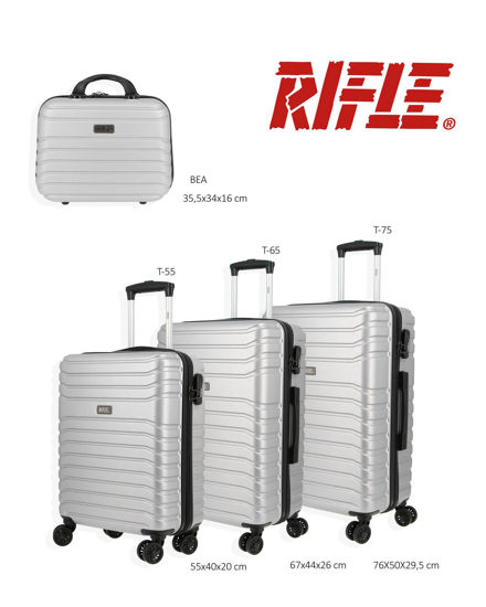 Immagine di RIFLE - TROLLEY GRIGIO IN ABS 4 RUOTE