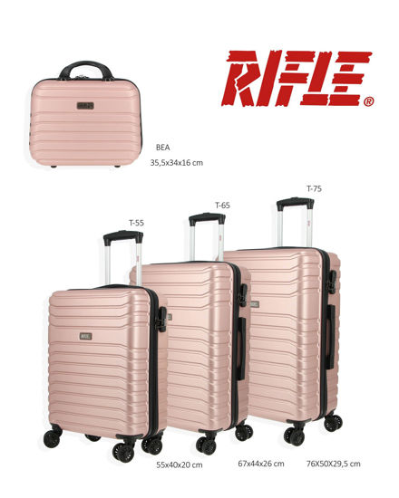 Immagine di RIFLE - TROLLEY ROSE GOLD IN ABS 4 RUOTE
