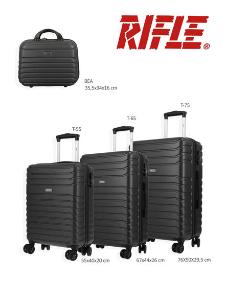 Immagine di RIFLE - TROLLEY NERO IN ABS 4 RUOTE