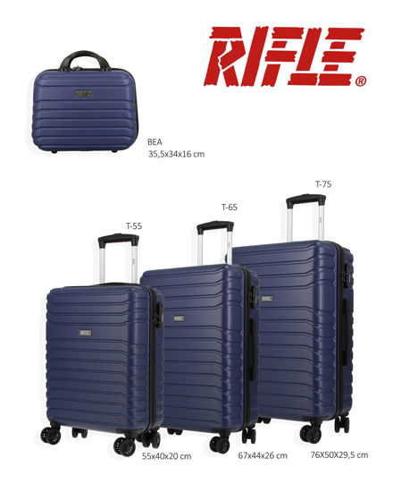 Immagine di RIFLE - TROLLEY BLU IN ABS 4 RUOTE