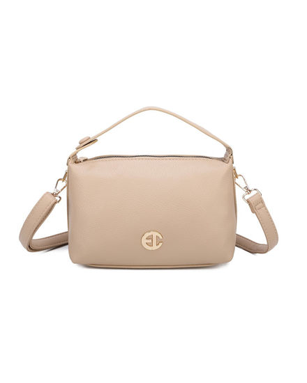 Immagine di ENRICO COVERI - Minibag taupe con un manico e tracolla removibile