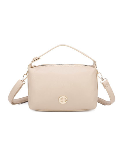Immagine di ENRICO COVERI - Minibag beige con un manico e tracolla removibile