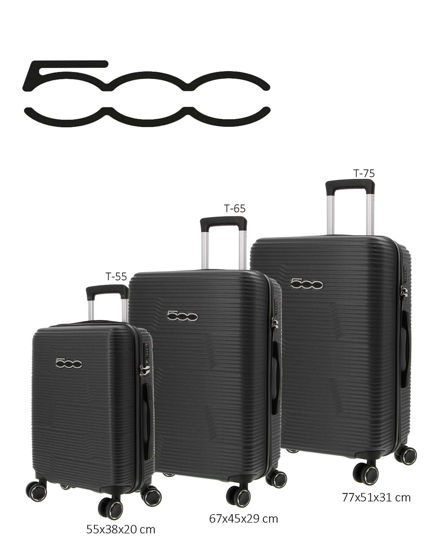 Immagine di TROLLEY ABS 4DOPPIE RUOTE RIGHE ORIZZ.