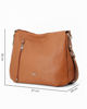 Immagine di DIVAS - Borsa cuoio con tasca frontale e tracolla nastro in VERA PELLE - MADE IN ITALY