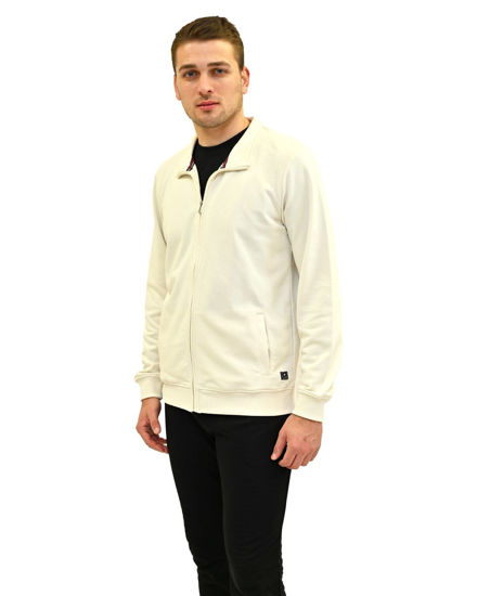 Immagine di KEY UP - FELPA BEIGE DA UOMO FULL ZIP