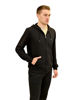 Immagine di KEY UP - FELPA NERA DA UOMO FULL ZIP  CON CAPPUCCIO