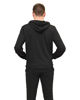 Immagine di KEY UP - FELPA NERA DA UOMO FULL ZIP  CON CAPPUCCIO
