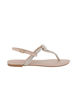 Immagine di GLOBO ROSA - Sandalo infradito beige con strass