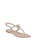 Immagine di GLOBO ROSA - Sandalo infradito beige con strass
