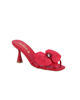 Immagine di MISS GLOBO - Sandalo mules infradito rosso con fiore e punta quadrata, tacco 7,5CM