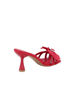 Immagine di MISS GLOBO - Sandalo mules infradito rosso con fiore e punta quadrata, tacco 7,5CM