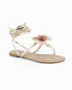 Immagine di GLOBO ROSA - Sandalo infradito lace-up platino con fiore