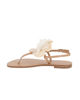 Immagine di GLOBO ROSA - Sandalo infradito beige con fiore