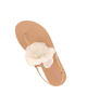 Immagine di GLOBO ROSA - Sandalo infradito beige con fiore