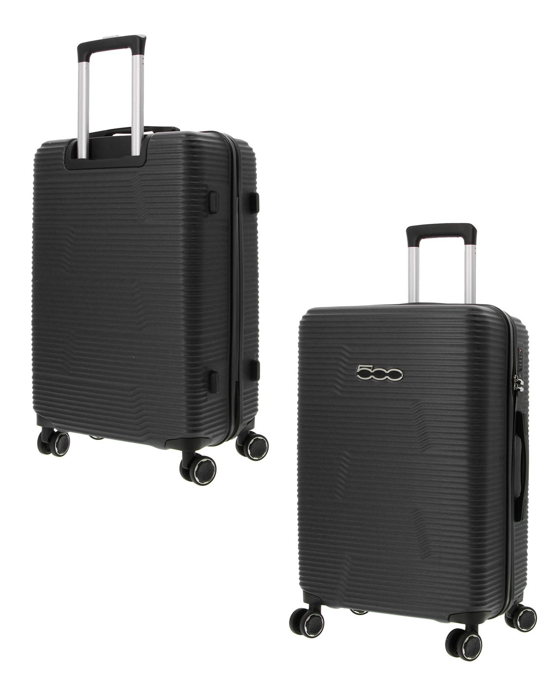 Valigetta Pilota A1 FASHION GOODS - 4 Ruote, Leggera, Serratura TSA, Nero, Taglia S